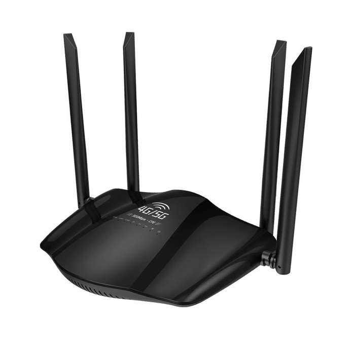 EU Plug - 4G CPE Wireless Router 300Mbps High-Speed 4 High-Gain Antennas 32 Users LAN WAN Ports SIM