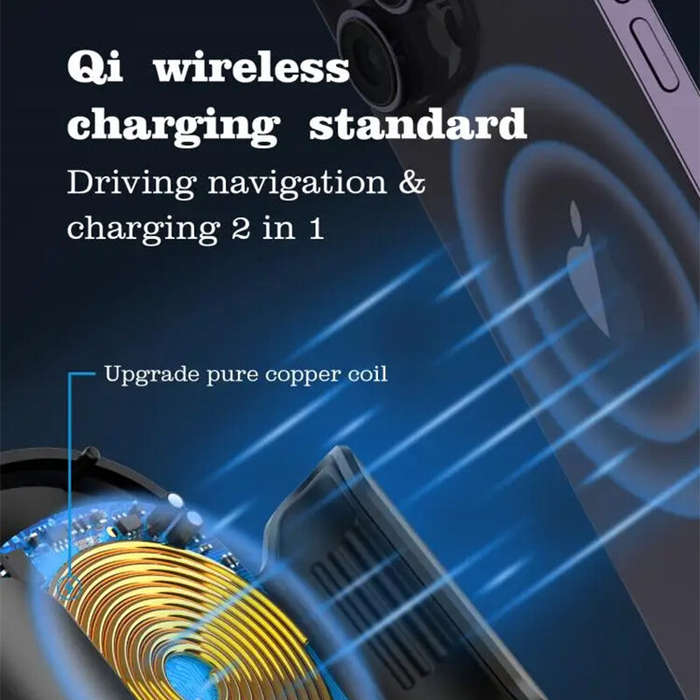 Air Vent - LDNIO MV21 15W Wireless Charger Car Phone Holder Grip Mobile Clamp Stand Retractable Base