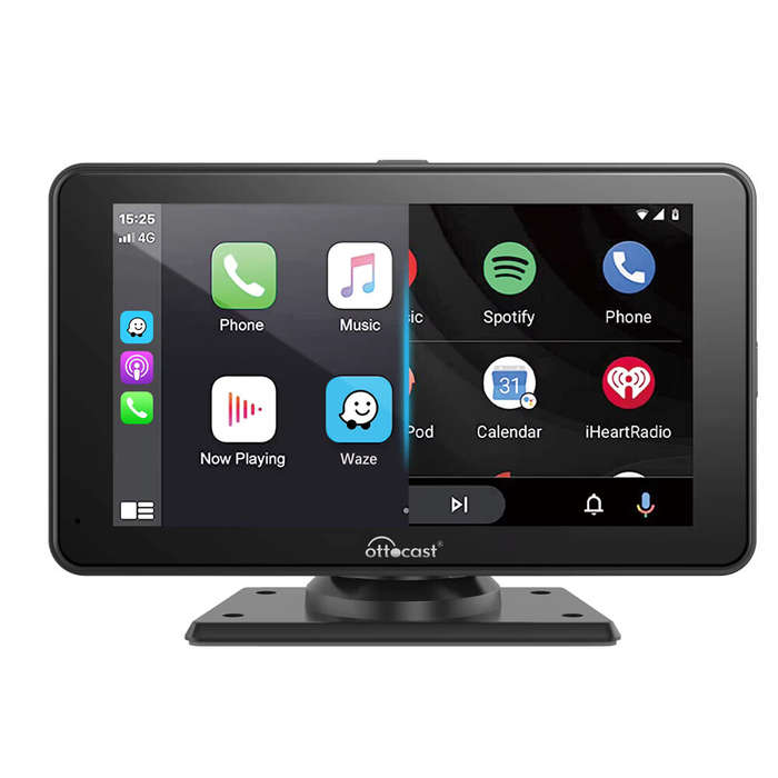 YUEHOO 7 Inch 2 Lens 4K Car MP5 Player Recorder Touch Screen Wireless Carplay Android Auto Mirror Li