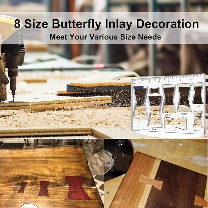 1 pc - 8 In 1 Router Template Jig 7 Inch Router Inlay Template Bowtie Router Template Decorative 8 S