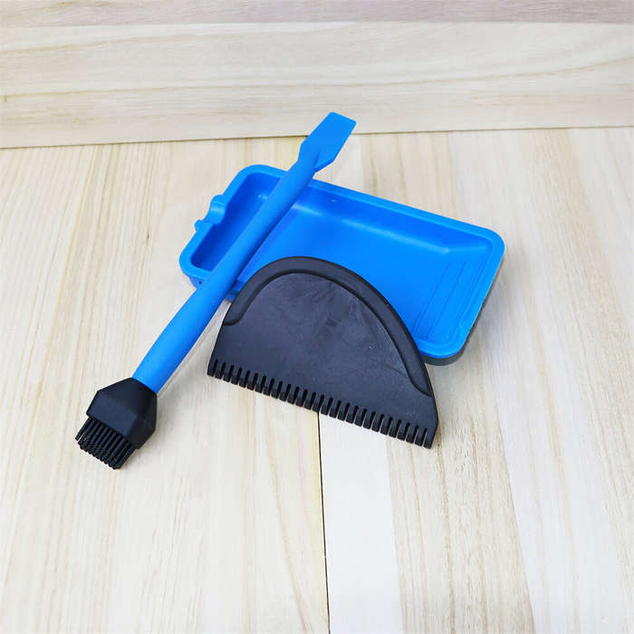 Blue - Silicone Glue Applicator Kit Glue Brush Glue Tray Glue Spreader Woodworking Glue Spreader App