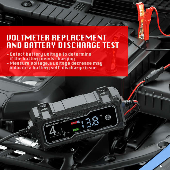 2# - Corebox 12V 4A Intelligent Repair Charger Start-Stop Motorcycle Protector Battery Charger for L