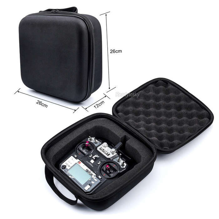 Black - Universal Nylon EVA Waterproof Transmitter Carrying Bag Storage Case For FUTABA Wfly Radioli
