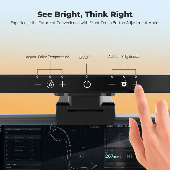 BlitzMax BM-ES1 Monitor Light Bar Stepless Dimming & Color Temperature with Memory Function for Home