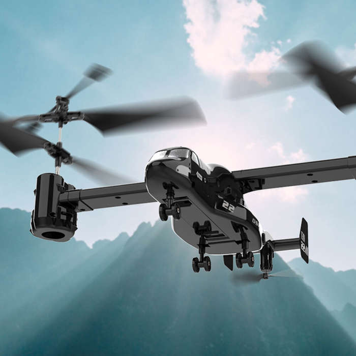 Silver - V22 2.4G 4CH Alloy Electric Wireless Long Endurance RC Helicopte RTF