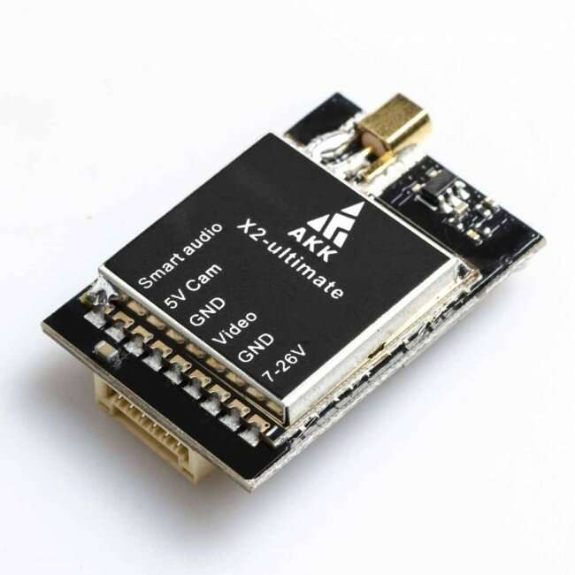 SMA Female - AKK X2-ultimate US 25mW/200mW/600mW/1000mW 5.8GHz 37CH AV FPV Transmitter VTX with Smar