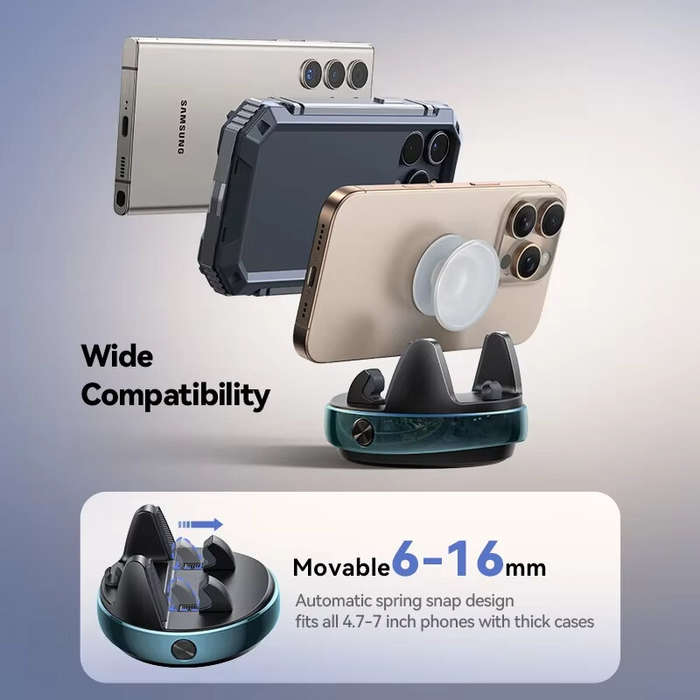 Black - Joyroom Dashboard Car Phone Holder One-Handed Operation 360 Rotation Car Navigation Phone Ho