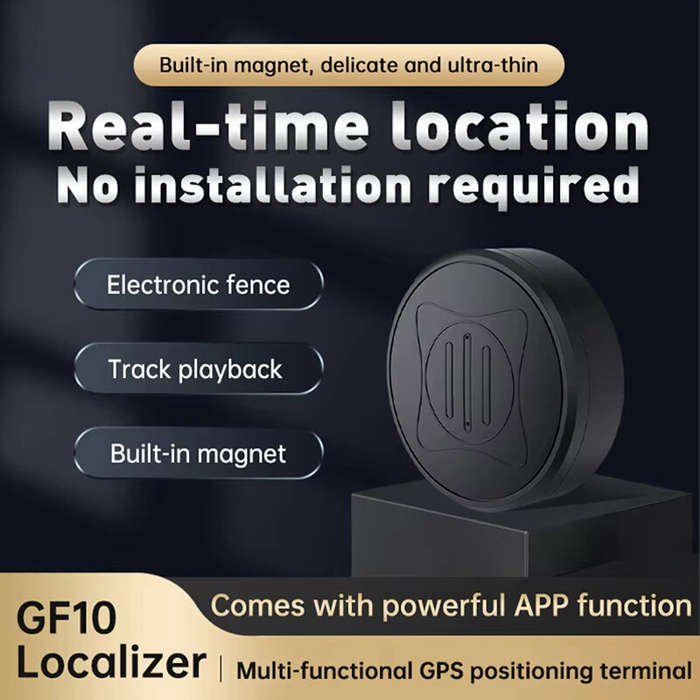 Black - GF-10 GPS Tracker Strong Magnetic Car Anti-Lost Device Pet Kids Bag racking Smart Finder Loc