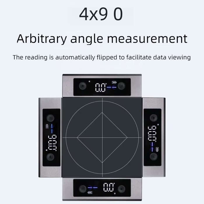 Grey - SHSIWI Dual Laser Protractor Digital Inclinometer Angle Measure Cross Laser Type-C Magnetic B