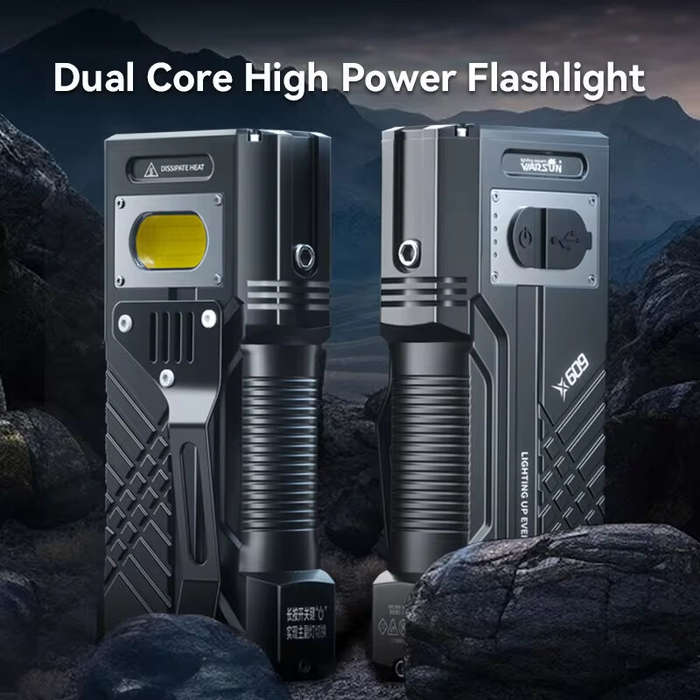 Black - Warsun X609 3000LM Most Powerful LED Flashlight Rechargeable Tactical Torch Lantern Long Sho