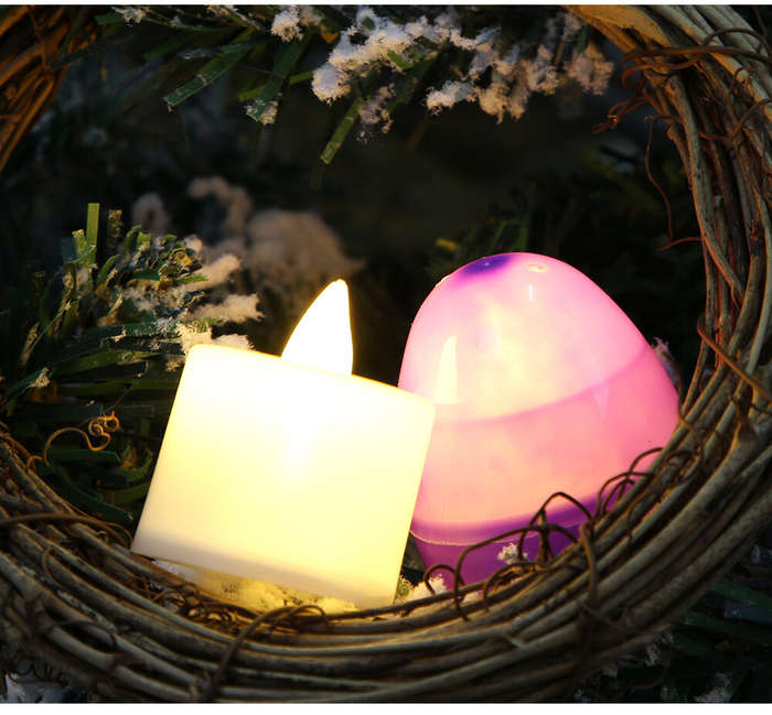 #01 - 12PCS LED Easter Egg Festival Decoration Luminous Egg Scene Layout Easter Egg Plastic Capsule