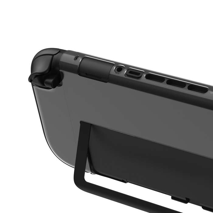 Black - DOBE TNS-5119 Switch2 Protective Case Transparent PC Dock-Compatible Scratch-Resistant Full