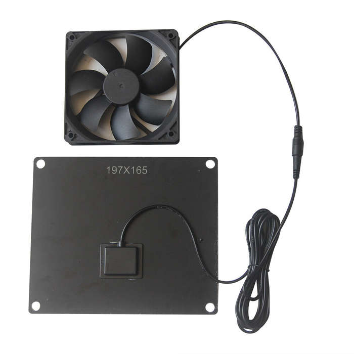 6W - 6W Solar Panel Fan Monocrystalline Silicon 20.5% Efficiency Portable PET Lamination 3M Cable DC