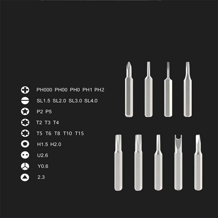 25 In 1 Magnetic Precision Screwdriver Set 24 Piece High Hardness Mini Pocket Batching Head Mobile R