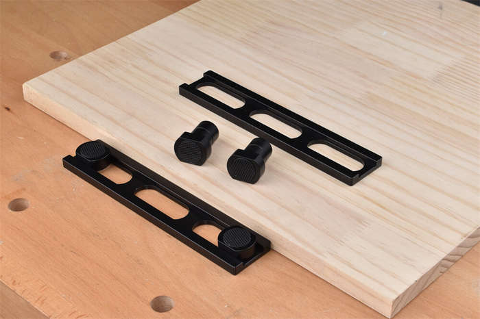 20mm - Fonson Woodworking Planing Stop with 10pcs Dog Hole Bench Dog Clamp Desktop Tenon Workbench T