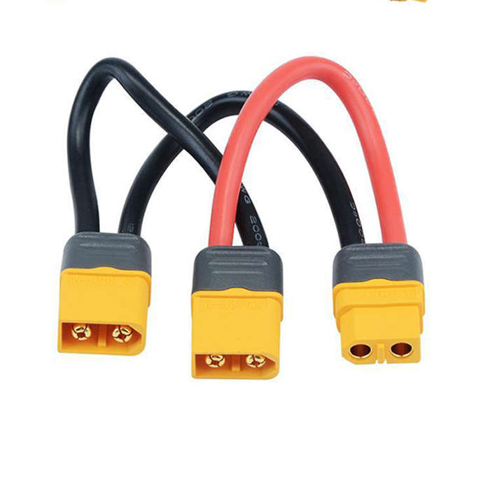 Amass XT60 Series Battery Pack Connector Adapter Cable 1 Female to 2 Male 12AWG 10CM for RC Lipo Bat