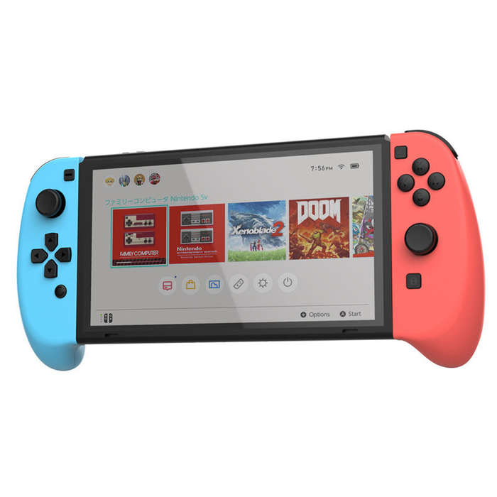 Red - for Switch OLED Game Controller Wired bluetooth Gamepad Joy-con Wrist Strap Handle with Wake-u