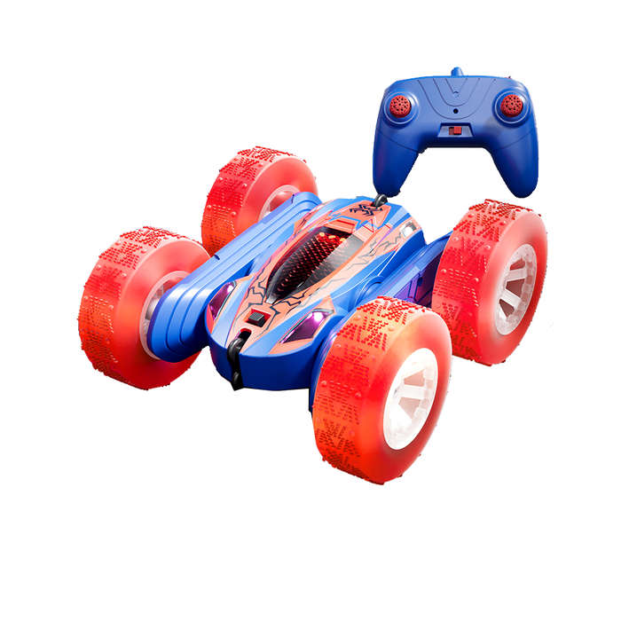 Red - X-Power S028 2.4G 4WD Stunt RC Car Off-Road 360Rotating Driving Double Sided LED Light Music R