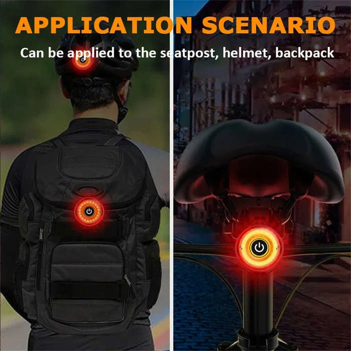 Black - BIKIGHT Smart Brake Sensing Bike Taillight 4 Light Modes Type-C Rechargeable Waterproof Dust