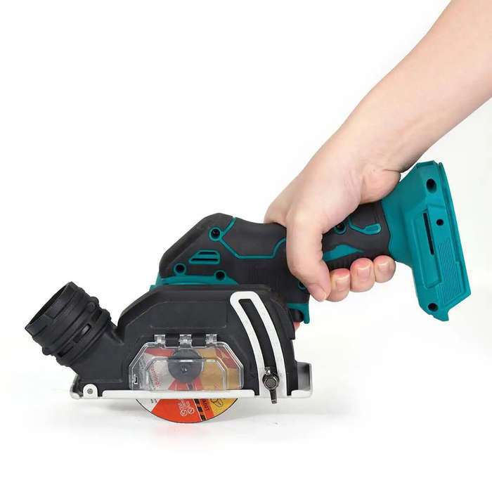 Blue - Electric Compact Circular Saw Brushless Cordless Wood Tile Metal Cutting Machine with 2pcs Sa