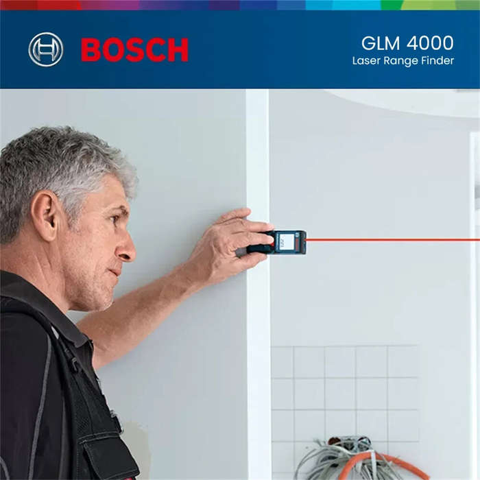 .A - GLM4000 Professional Laser Distance Meter 40m IP54 2mm Accuracy Multiple Measurement Modes Auto