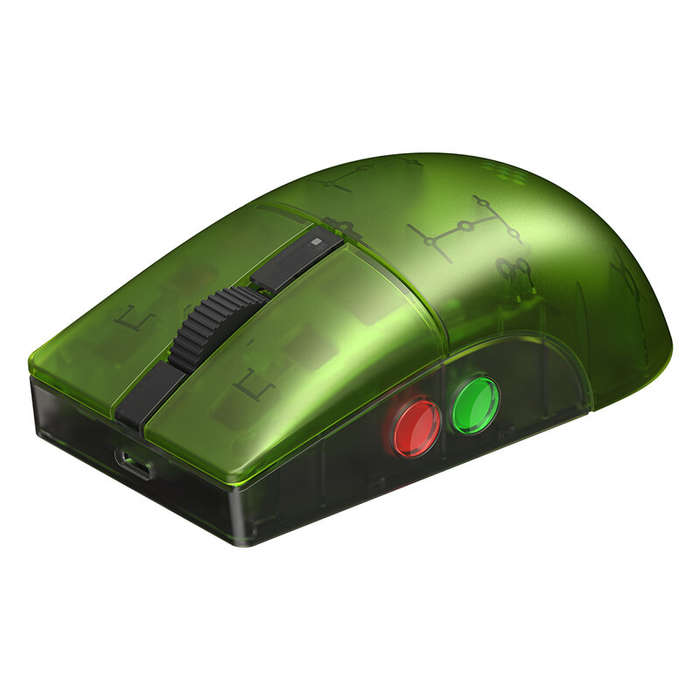 Green - 8BitDo Retro R8 Tri-mode Gaming Mouse with Programmable Buttons Charging Dock PAW3395 Optica