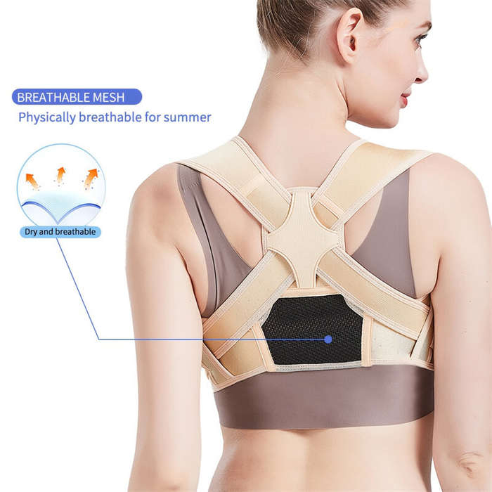 S/M - PRANASH X2 Upgraded Posture Corrector Adjustable Back Support Belt Spine Back Shoulder Brace S