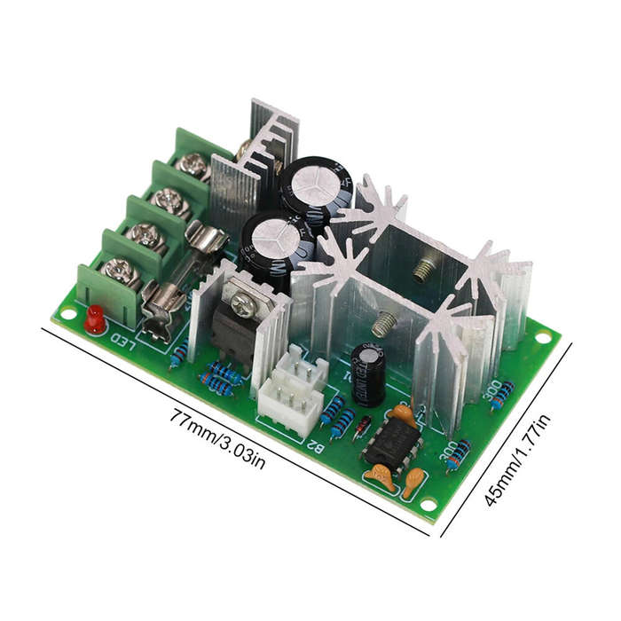 DC10-60V - PWM Motor Speed Controller DC 10-60V 20A 1200W 25kHz DC Motor Regulator Module with Heat