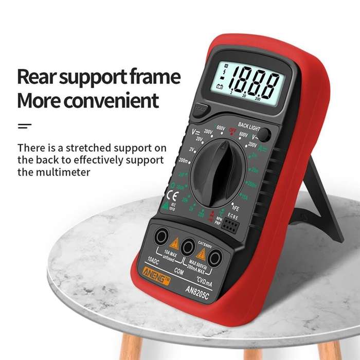 ANENG AN8205C Digital Multimeter AC/DC Ammeter Volt Ohm Tester Meter Multimetro With Thermocouple LC