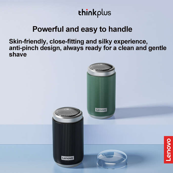 Black - Lenovo Thinkplus ES10 Rechargeable Mini Electric Shaver IPX6 Waterproof Level 350mAh Battery