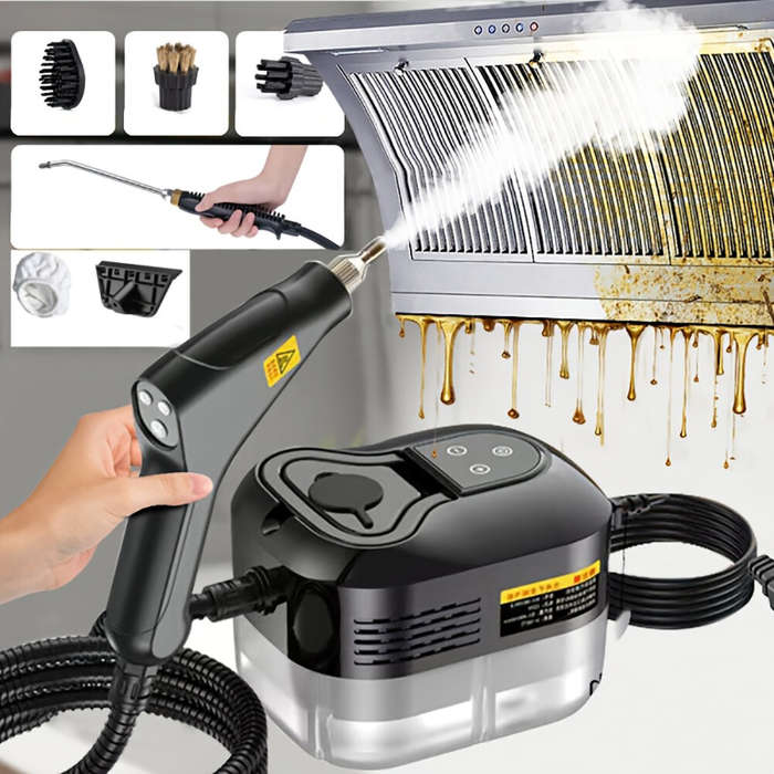 Black - 1500W Handheld High Pressure Steam Cleaner Household Steam Cleaner Suitable For Kitchen Fume
