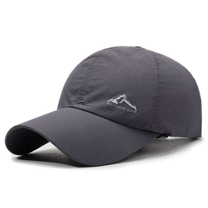 Black - Summer Breathable Hiking Caps Mesh Quick Drying Men Women's Outdoor Sports Travel Fishing Cl