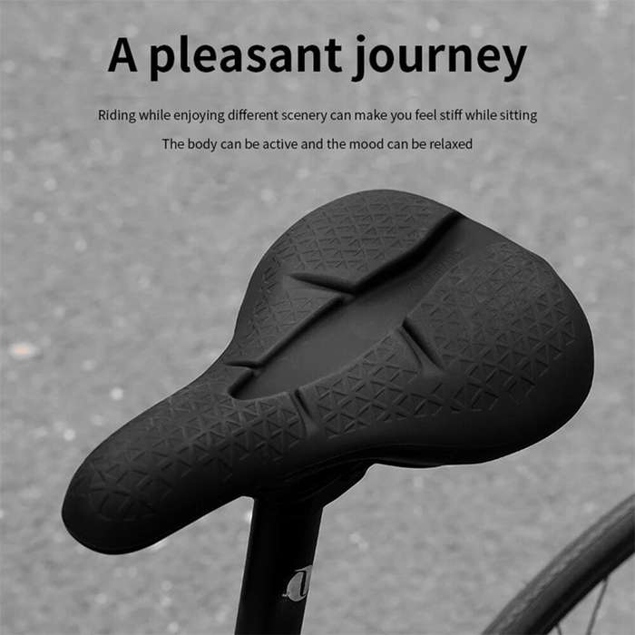 Orange - BENGGUO BG-0391 Soft Thickening High Elastic Silicone Bicycle Saddle Cover Comfy Breathable