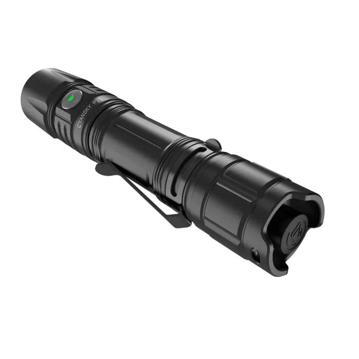 Red - CYANSKY P25 V2.0 3600lm Pale Silver Micro-arc Oxidation Outdoor Floodlight Flashlight 18650 ED