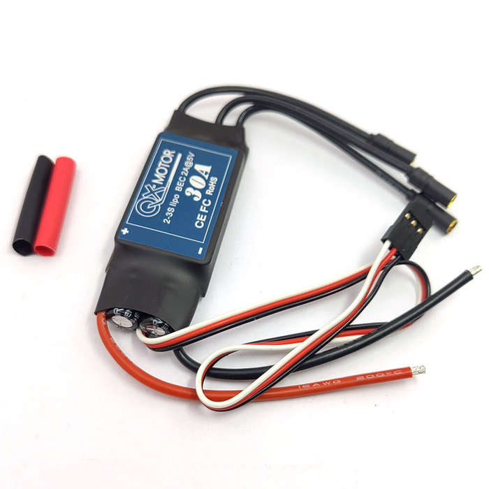 30A ESC - QX-Motor 30A 2-3S Brushless ESC With 5V/2A BEC for RC Airplane Fixed Wing