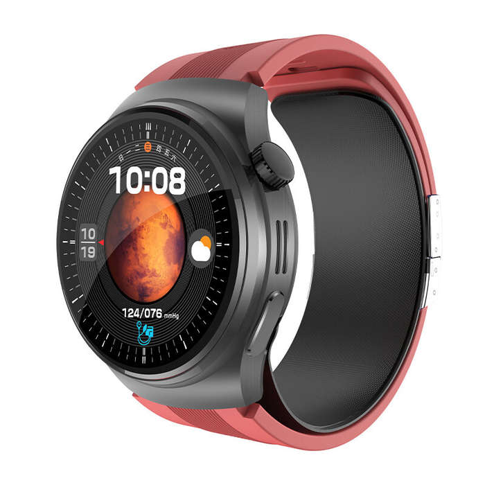 Black - S28 1.39inch HD Screen Air Pump Airbag Type NFC bluetooth Call Heart Rate Blood Pressure Blo
