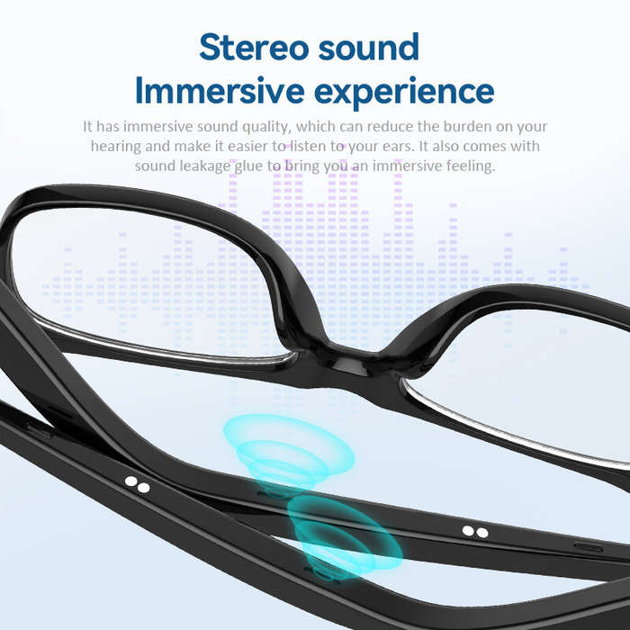 Black - G05-C Wireless bluetooth Earphone Smart Glasses Stereo Sound Automatic Pairing Remote Camera