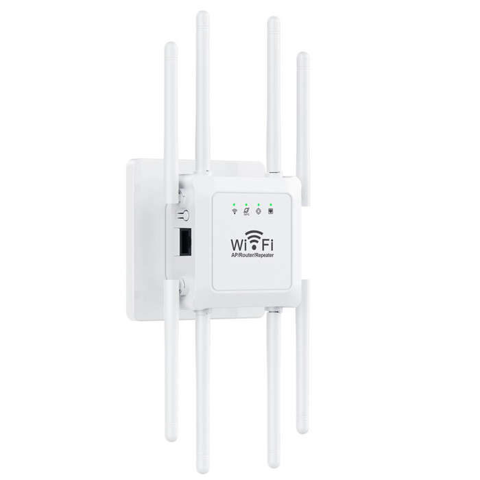 Black - 300M WIFi Repeater Wi-Fi Amplifier 802.11N 2.4GHz Wireless Signal Booster Smart Power Extend