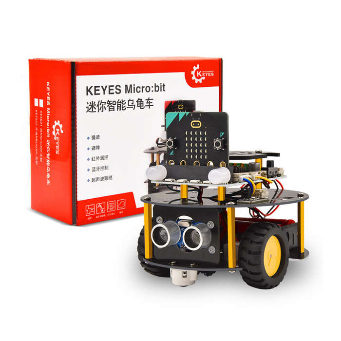 Micro:bit Smart Turtle Car Kit for Python Graphic Programming STEAM Educational Robot with/without M