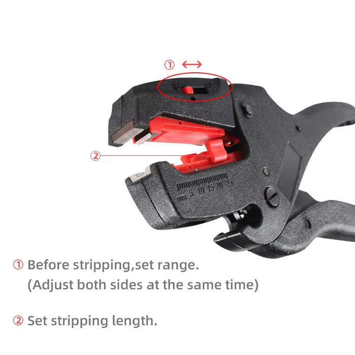 Black - FS-D3A Multifunctional Integrated Wire Stripper 0.5-10mm Self-Adjusting Tool for Wire Stripp