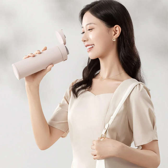 Navy Blue - Xiaomi Mijia 480ML Thermos Cup Flip Cover Mini Portable Thermos Cup Pocket Edition Keep