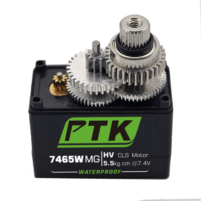 Black - PTK 7465W MG 25T Aluminum Gear 180 9g Digital Waterproof RC Servo for Robot Fixed Wing Car a