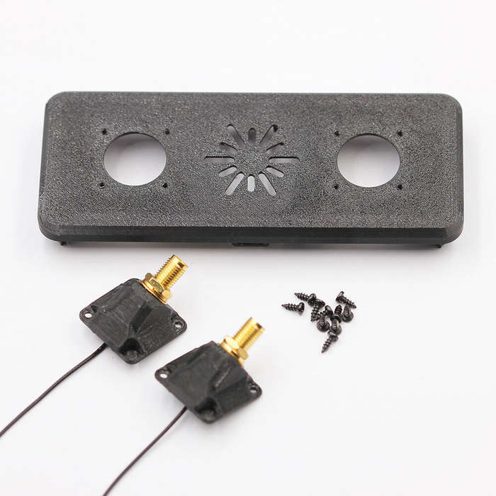 Black - QY3D SMA Multi-Angle Antenna Mount Cover Sett for Walksnail VRX Receiver FPV Goggles