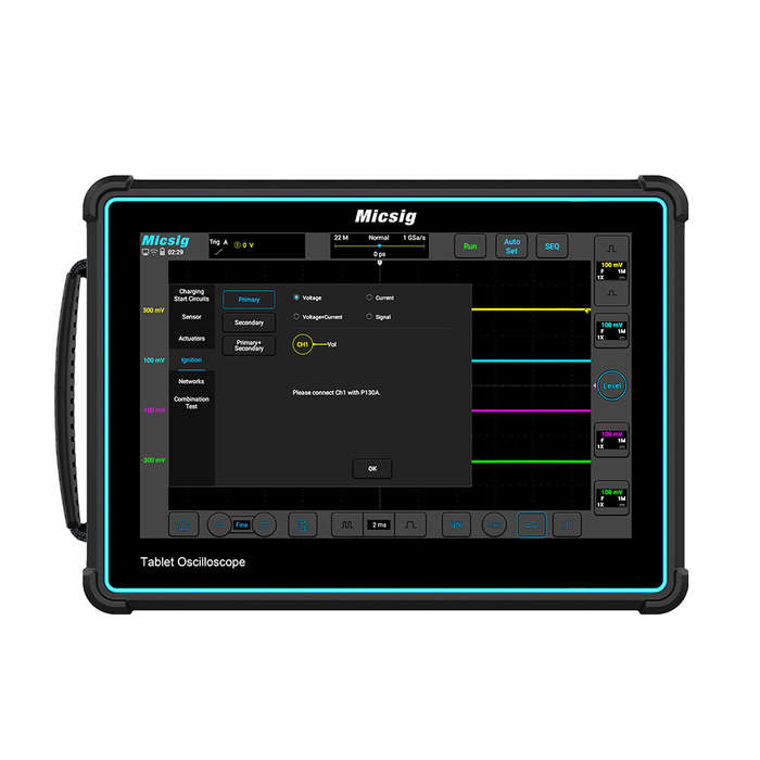 Micsig ATO2002 Automotive Tablet Oscilloscope 300MHz Bandwidth 2GSa/s Rate 10.1" TFT-LCD Wi-Fi USB T