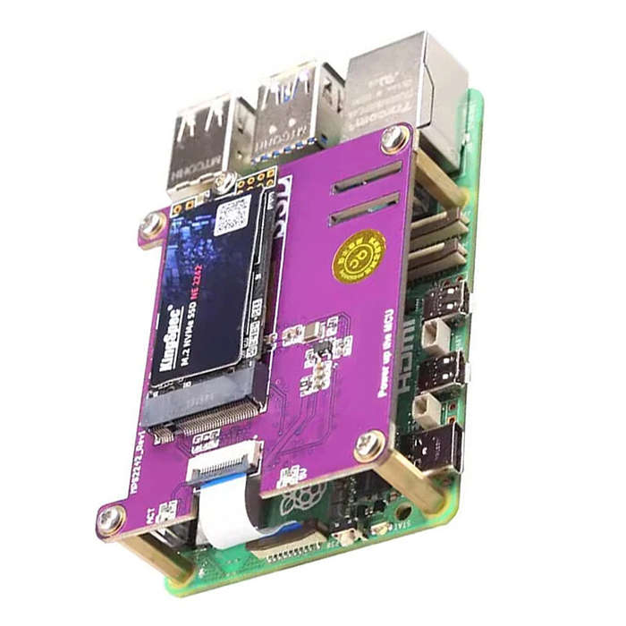MPS2242-2242 - Raspberry Pi 5 Expansion Board PCIE to M.2 NVME SSD Pi5 PCIe MPS2242-2230 Solid State