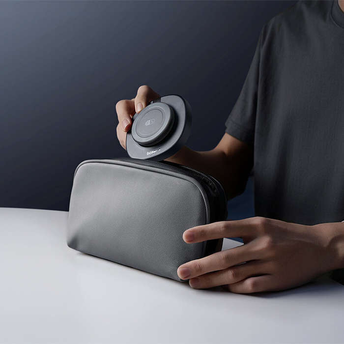 Black - Baseus EnerFill FF11 Foldable Design 15W Magnetic Wireless Charger Fast Wireless Charging St
