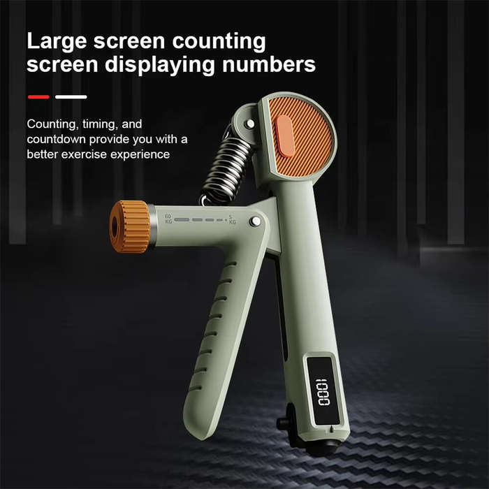 Black - KALOAD 5-60KG Counting Hand Grip Strengthener Adjustable Resistance Finger Strength Trainer