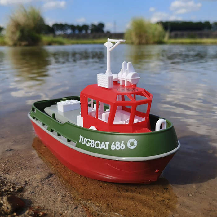 Black - TY XIN 686 2.4G 1/72 Rc Boat Powerful Dual Motor Wireless Electric Remote Control Tugboat Mo