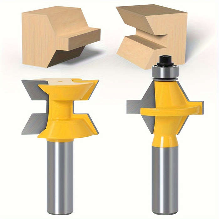 8mm Shank - LAVIE 120 Degree Lock Miter Router Bit 1/2 Inch 8mm 12mm Shank Tungsten Carbide Blades f
