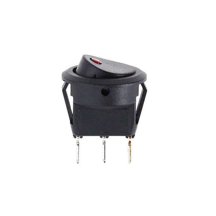 20PCS 3Pin 20A 12V Round Rocker Toggle Switch with LED Light Blue Yellow Red Green Light On-Off Cont